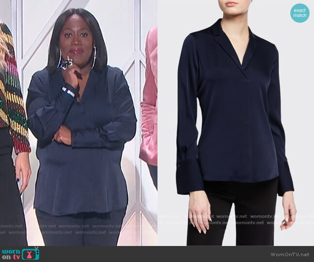Black Halo La Reina Jumpsuit worn by Sheryl Underwood on The Talk