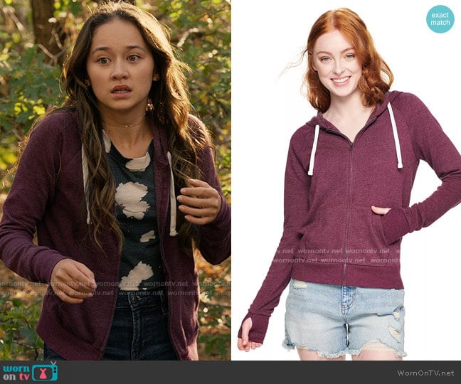 So Juniors Favorite Long Sleeve Zip-Up Hoodie