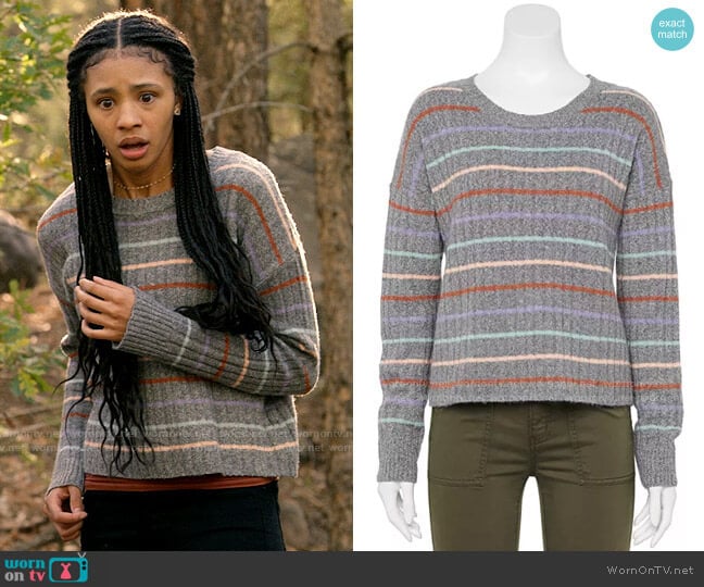 So Juniors Crewneck Ribbed Sweater