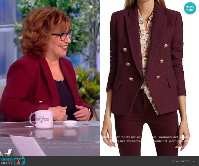 L'Agence Kenzie Double-Breasted Blazer worn by Joy Behar on The View