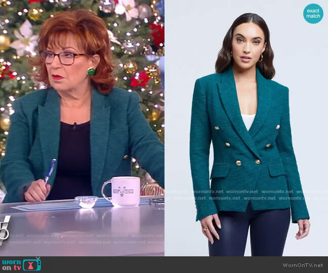 L'Agence Kenzie Tweed Blazer worn by Joy Behar on The View