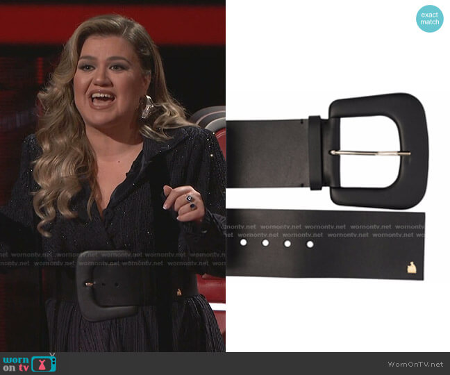 Lanvin Logo-Plaque Belt worn by Kelly Clarkson on The Voice