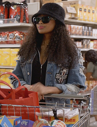 Lauren’s distressed denim jacket on Queens
