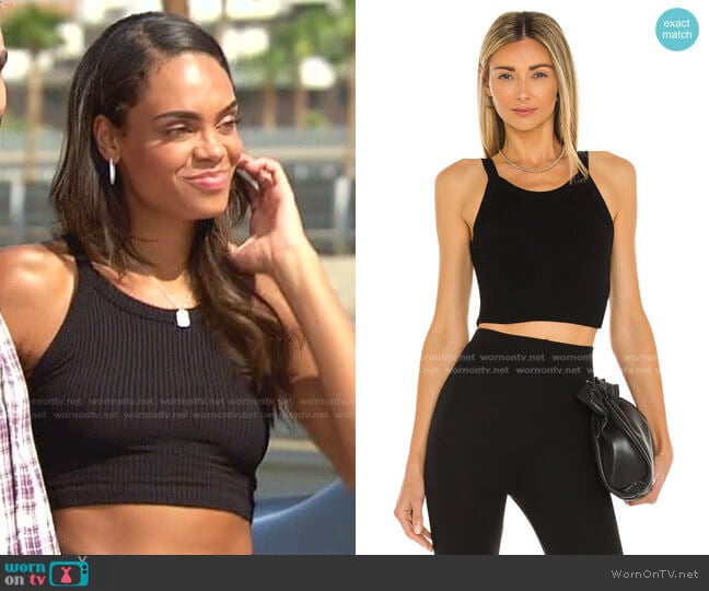 Leset Ali Crop Scoop Neck Tank worn by Michelle Young on The Bachelorette