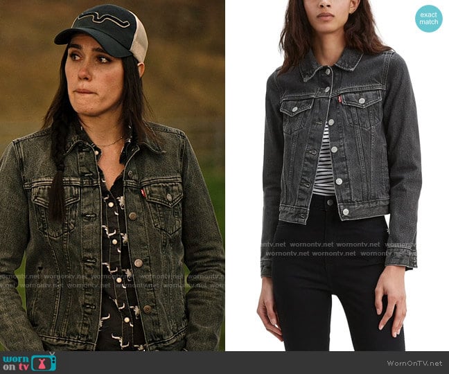 Levis Original Trucker Jacket in Dirt on My Boot worn by Mia (Eden Brolin) on Yellowstone
