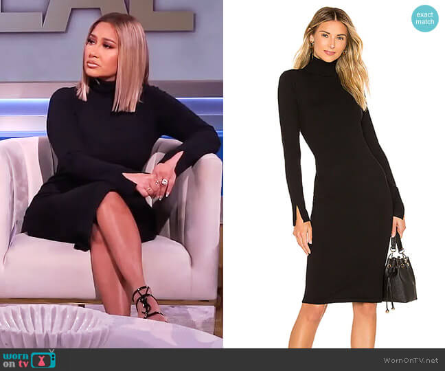 AFRM Vik Turtleneck Dress worn by Adrienne Houghton on The Real