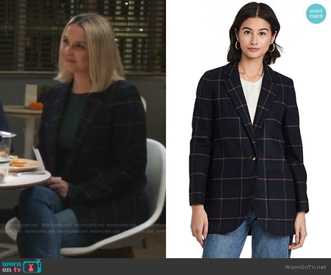 Madewell Chicago Blazer worn by Jo Wilson (Camilla Luddington) on Greys Anatomy