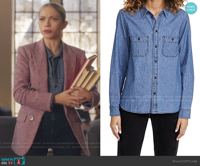 Madewell Classic Chambray Button Down Shirt worn by Kate Keller (Tavi Gevinson) on Gossip Girl