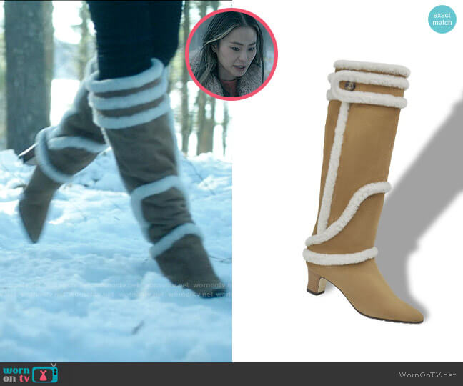Manolo Blahnik Cluntius Boots worn by Molly Park (Jamie Chung) on Dexter New Blood