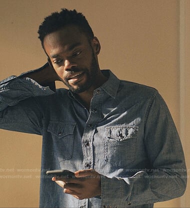 Marcus’s chambray western shirt on Love Life