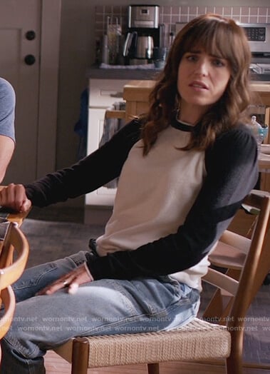 Marina’s two-tone sweater on Home Economics