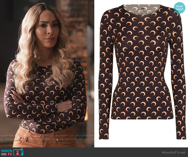 Marine Serre Moon Top worn by Valeria (Nadine Velazquez) on Queens