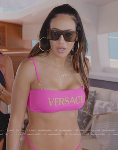 Melissa’s pink Versace bikini on The Real Housewives Ultimate Girls Trip
