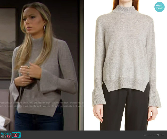 Milly Mock Neck Wool & Cashmere Sweater worn by Abby Newman (Melissa Ordway) on The Young and the Restless