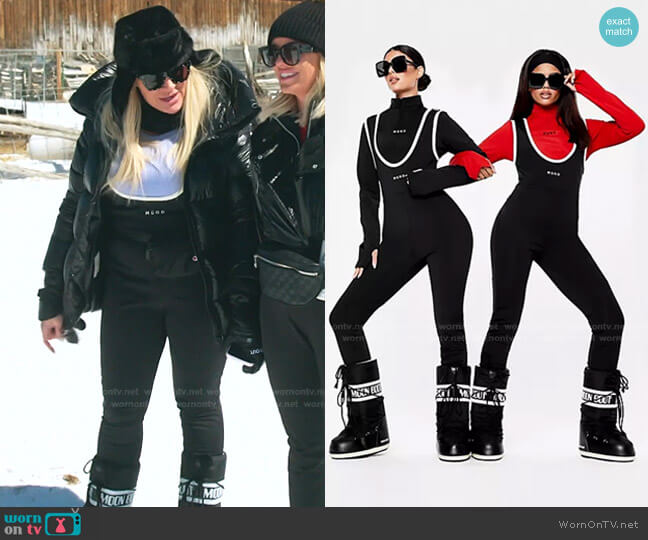 Missguided Msgd Ski Salopettes worn by Heather Gay on The Real Housewives of Salt Lake City