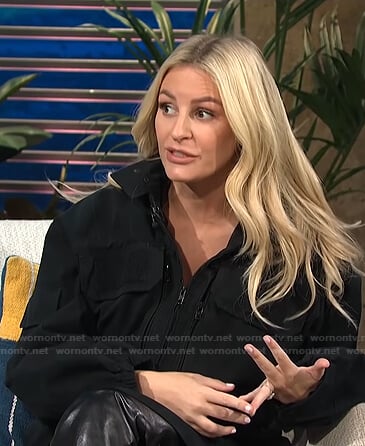 Morgan’s black utility jacket on E! News Daily Pop