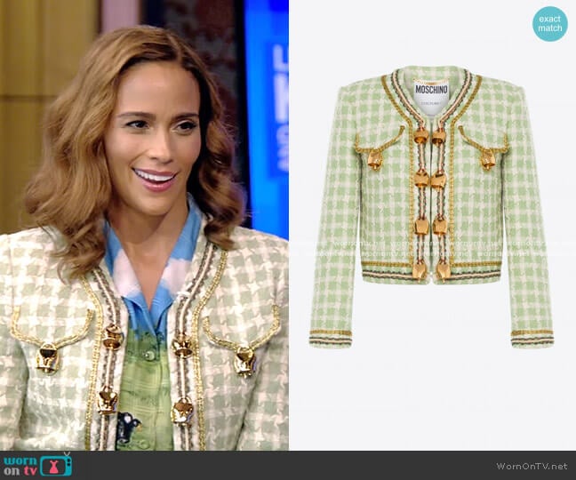 Moschino Cowbells Two Tone Tweed Jacket