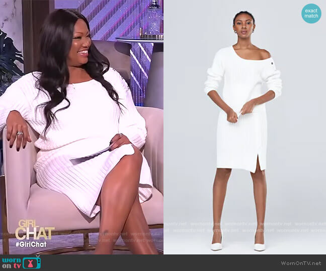 Gabrielle Union One Shoulder Sweater Top worn by Garcelle Beauvais on The Real