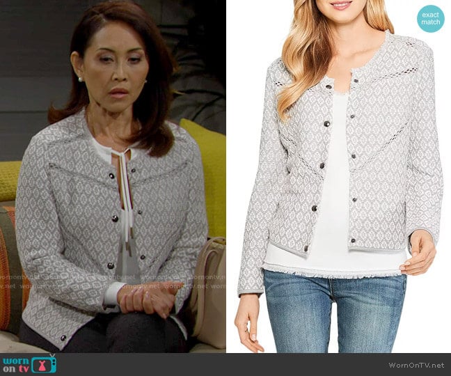 Nic + Zoe Prismatic Jacket worn by Li Finnegan (Naomi Matsuda) on The Bold and the Beautiful
