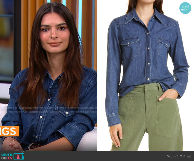Nili Lotan Martine Cotton Denim Shirt