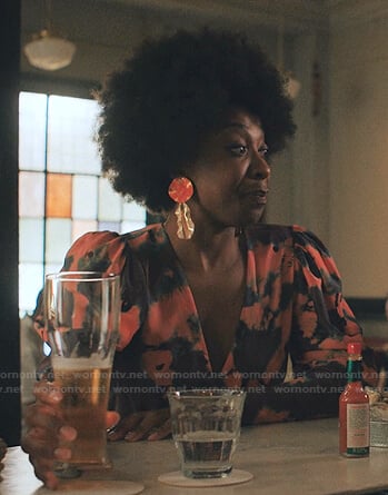 Ola’s tie dye puff sleeve dress on Love Life