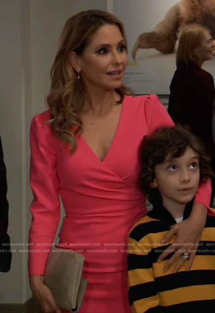 Olivia’s pink wrap dress on General Hospital