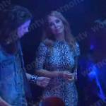 Olivia’s gray snake skin print dress on General Hospital