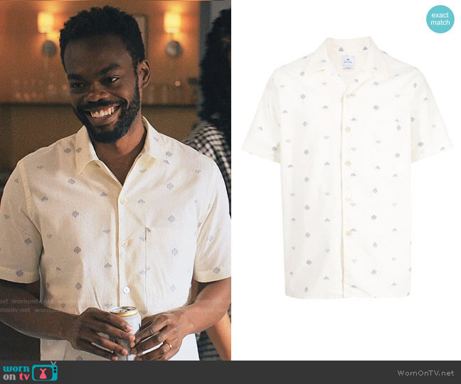 PS Paul Smith Embroidered Short-Sleeve Shirt worn by Marcus Watkins (William Jackson Harper) on Love Life