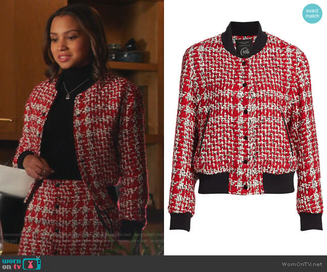 Rag & Bone Disney's Cruella Tweed Jacket worn by May Grant (Corinne Massiah) on 9-1-1