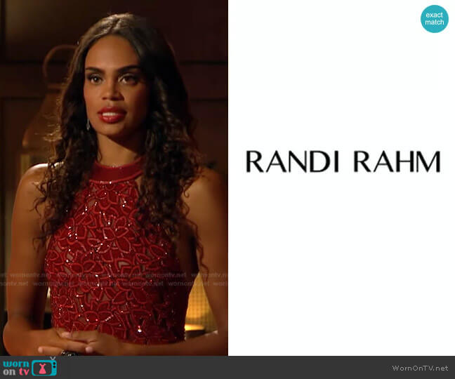 costume designer Randi Rahm Custom designed worn by Michelle Young on The Bachelorette