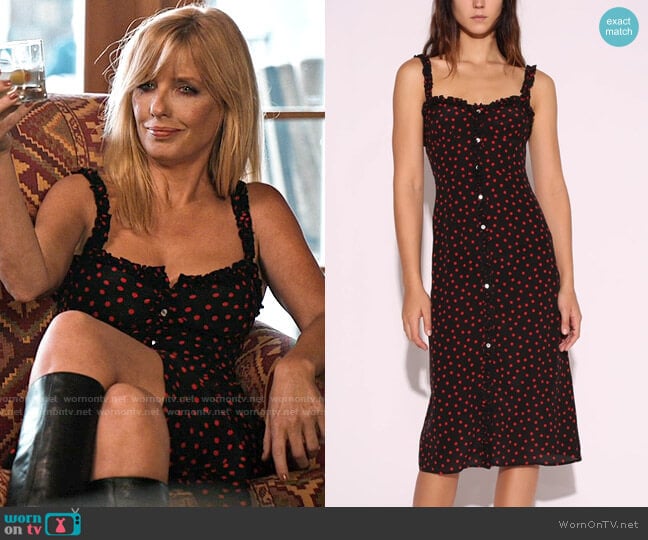 Realisation Par Juliet Dress in Italia Spot worn by Beth Dutton (Kelly Reilly) on Yellowstone