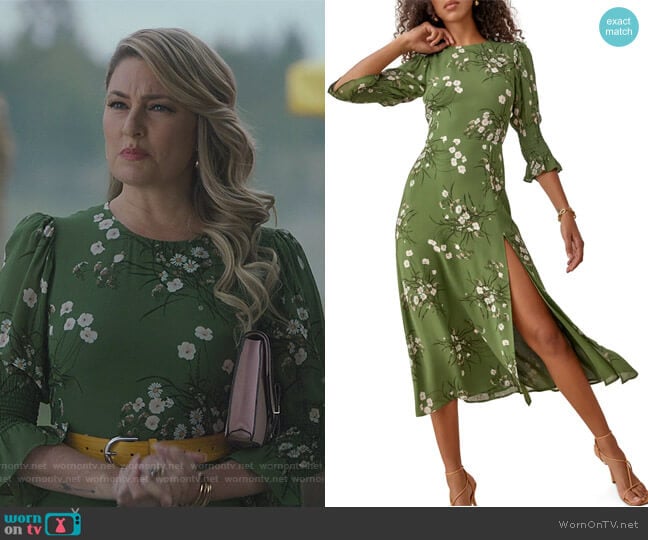 Reformation Carolena Midi Dress worn by Alice Cooper (Mädchen Amick) on Riverdale