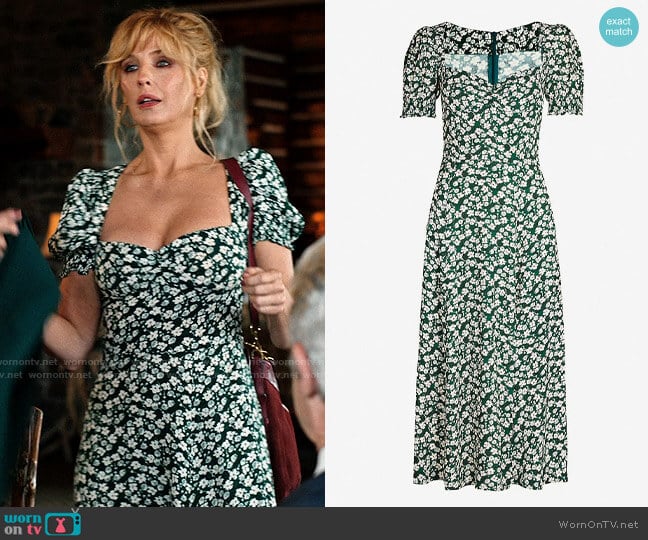 Reformation Lacey Dress worn by Beth Dutton (Kelly Reilly) on Yellowstone