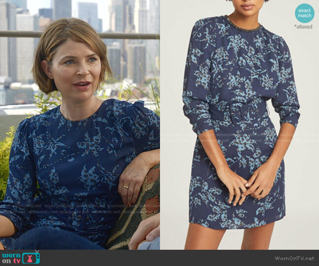 Reiss Melody Floral Print Mini Dress worn by Taylor Rentzel (MacKenzie Meehan) on Bull