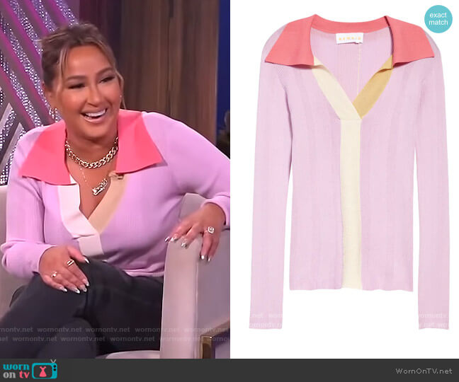 Remain Birger Christensen Joy Long Sleeve Top worn by Adrienne Houghton on The Real