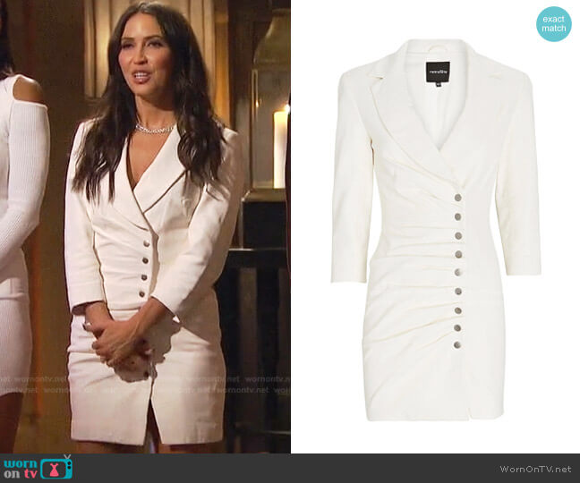 Retrofete Willa Leather Mini Dress worn by Kaitlyn Bristowe on The Bachelorette