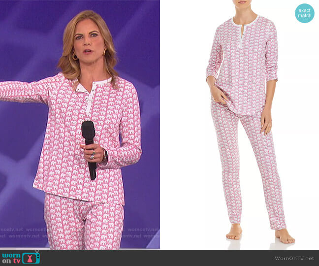 Roller Rabbit Elephant Pajama Set worn by Natalie Morales on The Talk