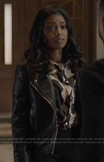 Ryan’s leather moto jacket on Batwoman