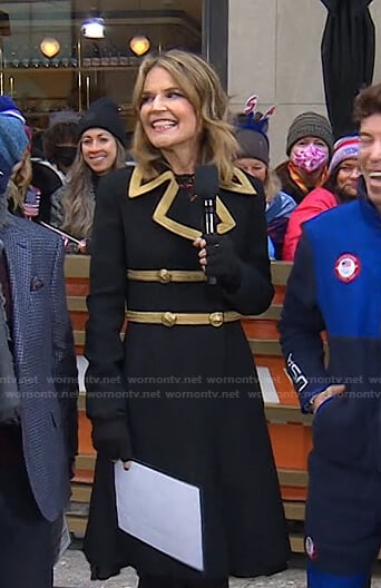 Savannah’s black military coat on Today