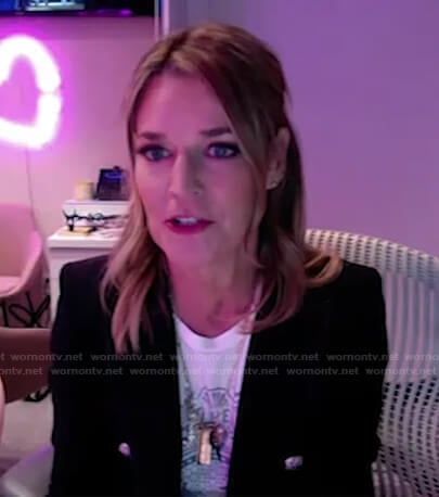 Savannah’s navy double breasted blazer on Today