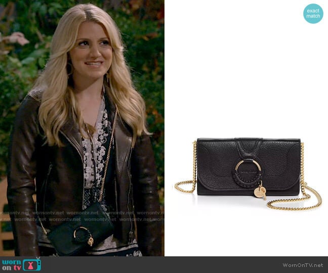 See by Chloe Hana Leather Chain Wallet worn by Gina Dabrowski (Annaleigh Ashford) on B Positive