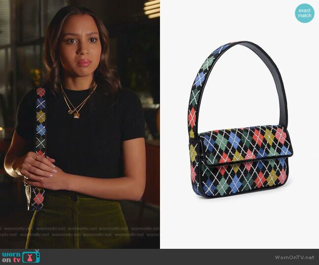 Staud Tommy Beaded Shoulder Bag worn by May Grant (Corinne Massiah) on 9-1-1