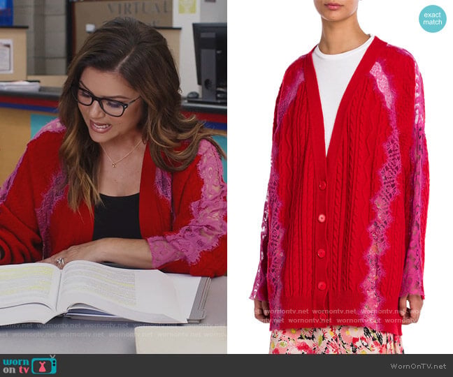 Stella McCartney Lace-trimmed wool cardigan