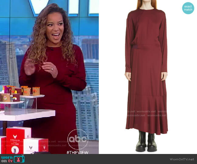Stella McCartney Dorothy Long Sleeve Midi Dress worn by Sunny Hostin on The View