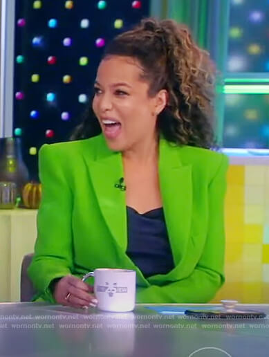 Sunny’s green blazer and pants on The View
