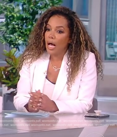 Sunny’s white double breasted blazer on The View