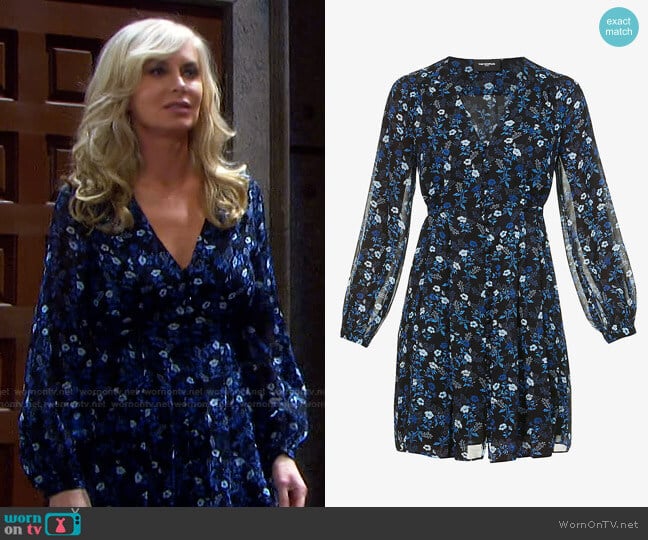 The Kooples Floral Mini Dress worn by Kristen DiMera (Eileen Davidson) on Days of our Lives