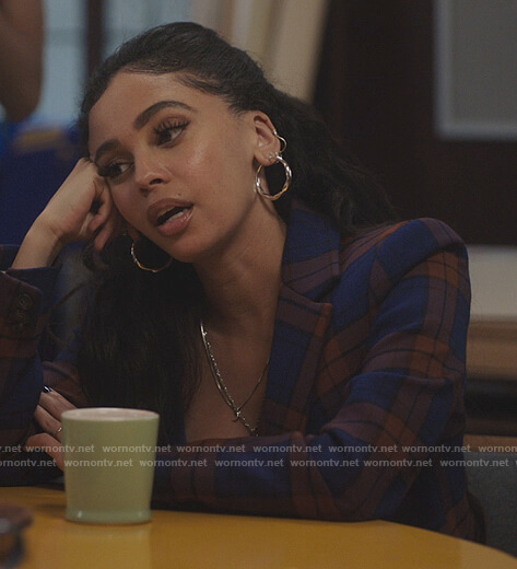 Toni’s blue plaid blazer on Riverdale