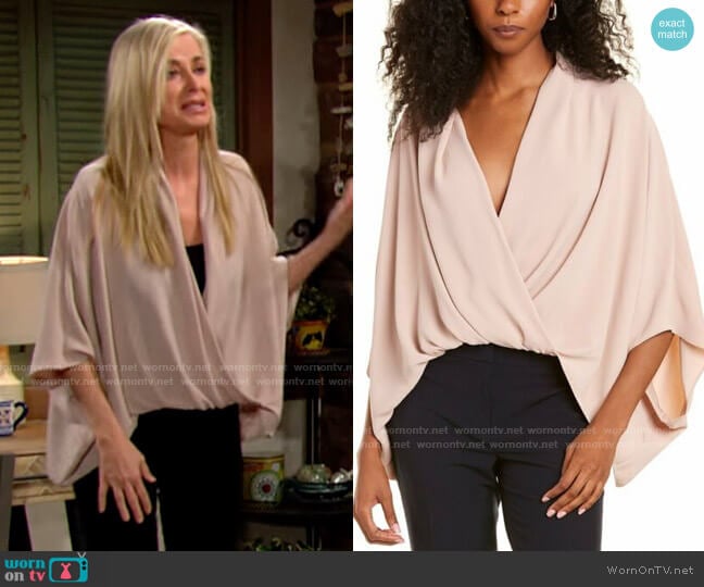 Trina Turk Twist Front Top worn by Ashley Abbott (Eileen Davidson) on The Young and the Restless