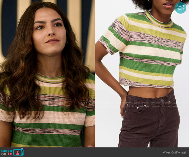 Urban Outfitters Tommy Stripe Knit Top worn by Allegra Garcia (Kayla Compton) on The Flash